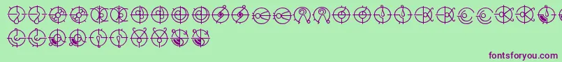 CovenantForerunnerFont-fontti – violetit fontit vihreällä taustalla