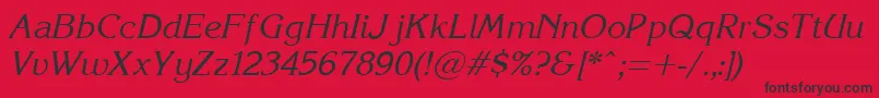 Korinna.KzItalic Font – Black Fonts on Red Background