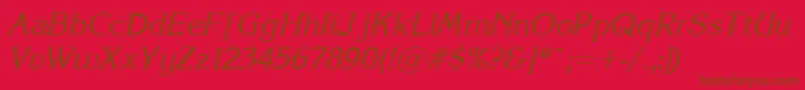 Korinna.KzItalic Font – Brown Fonts on Red Background