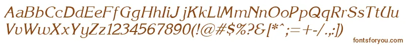 Korinna.KzItalic Font – Brown Fonts on White Background