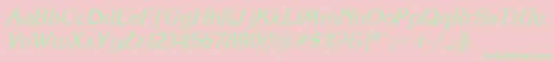 Korinna.KzItalic Font – Green Fonts on Pink Background