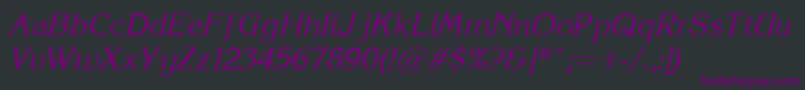 Korinna.KzItalic Font – Purple Fonts on Black Background
