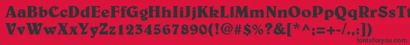 BelweLtBold Font – Black Fonts on Red Background