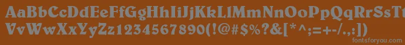BelweLtBold-Schriftart – Graue Schriften auf braunem Hintergrund