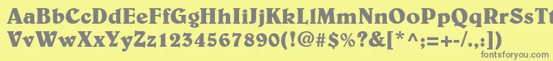 BelweLtBold Font – Gray Fonts on Yellow Background