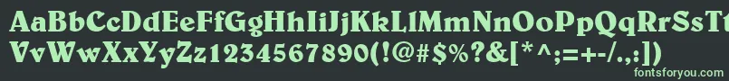 BelweLtBold Font – Green Fonts on Black Background