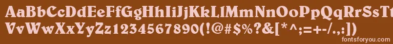 BelweLtBold Font – Pink Fonts on Brown Background