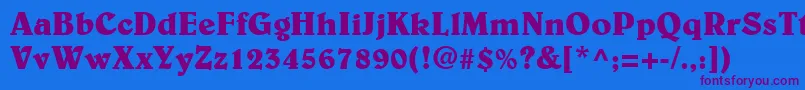 BelweLtBold Font – Purple Fonts on Blue Background