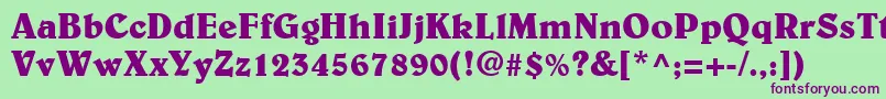 BelweLtBold Font – Purple Fonts on Green Background