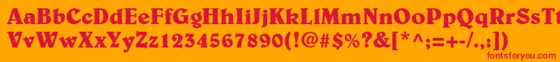 BelweLtBold Font – Red Fonts on Orange Background