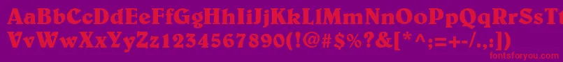 BelweLtBold Font – Red Fonts on Purple Background