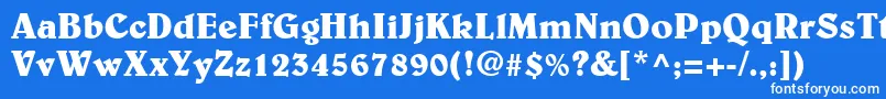BelweLtBold Font – White Fonts on Blue Background