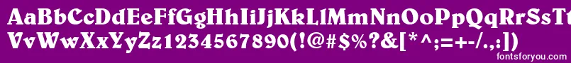 BelweLtBold Font – White Fonts on Purple Background