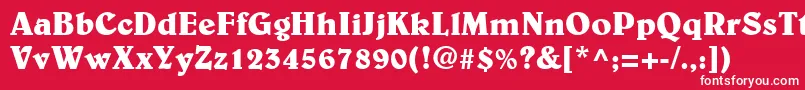 BelweLtBold Font – White Fonts on Red Background