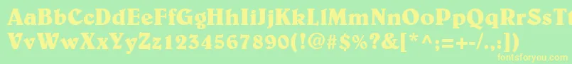 BelweLtBold Font – Yellow Fonts on Green Background