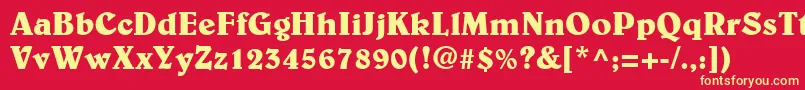 BelweLtBold Font – Yellow Fonts on Red Background