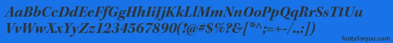 KeplerstdBolditsubh Font – Black Fonts on Blue Background