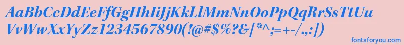 KeplerstdBolditsubh Font – Blue Fonts on Pink Background