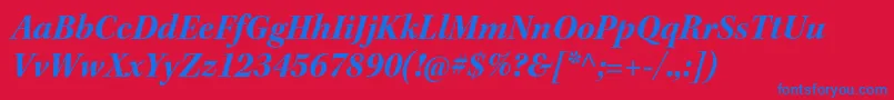 フォントKeplerstdBolditsubh – 赤い背景に青い文字