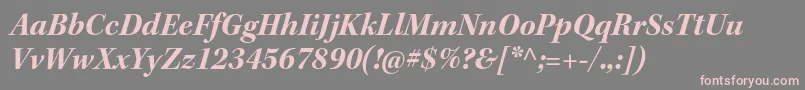 Weitere Informationen zur KeplerstdBolditsubh-Schriftart KeplerstdBolditsubh-Schriftart – Rosa Schriften auf grauem Hintergrund