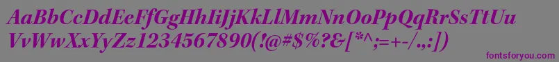 KeplerstdBolditsubh Font – Purple Fonts on Gray Background