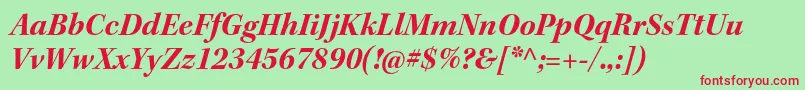 KeplerstdBolditsubh Font – Red Fonts on Green Background