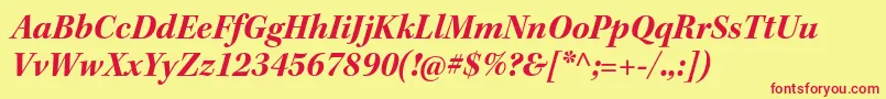 KeplerstdBolditsubh Font – Red Fonts on Yellow Background