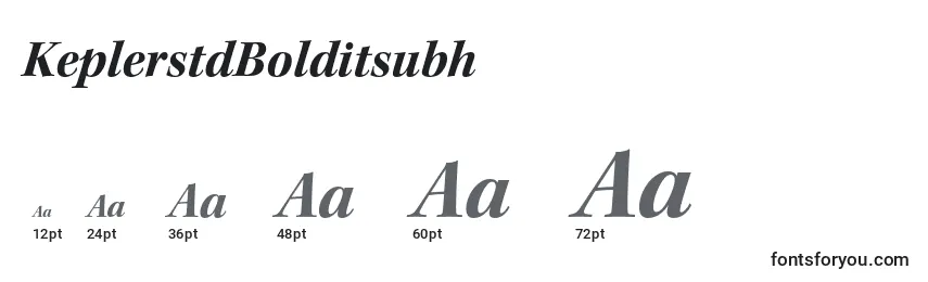KeplerstdBolditsubh Font Sizes