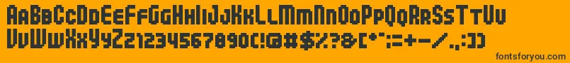 04b 25  Font – Black Fonts on Orange Background