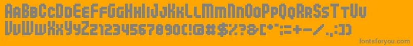 04b 25  Font – Gray Fonts on Orange Background