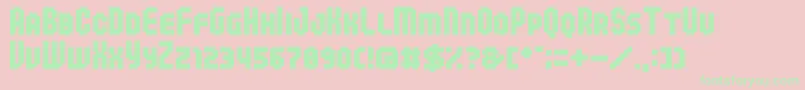 04b 25  Font – Green Fonts on Pink Background