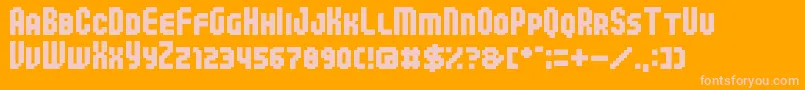 04b 25  Font – Pink Fonts on Orange Background