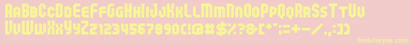 04b 25  Font – Yellow Fonts on Pink Background