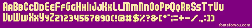 04b 25  Font – Yellow Fonts on Purple Background