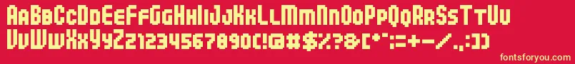 04b 25  Font – Yellow Fonts on Red Background