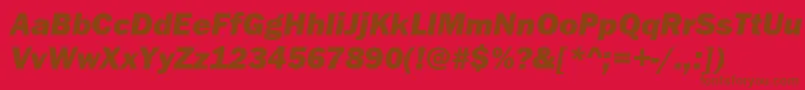 FranklingotitcteeheaItalic Font – Brown Fonts on Red Background