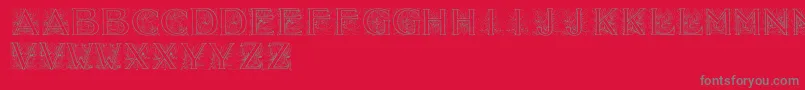 Acorninitials Font – Gray Fonts on Red Background