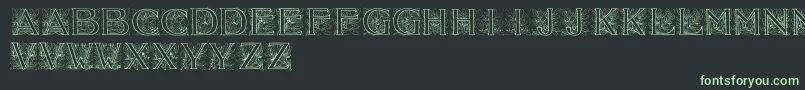 Acorninitials Font – Green Fonts on Black Background