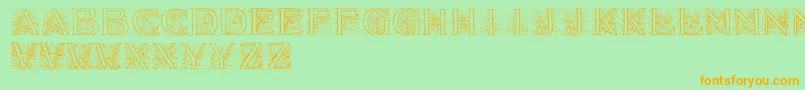 Acorninitials Font – Orange Fonts on Green Background