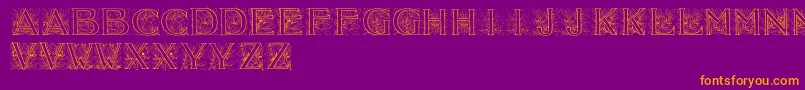 Acorninitials Font – Orange Fonts on Purple Background