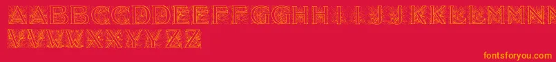 Acorninitials Font – Orange Fonts on Red Background