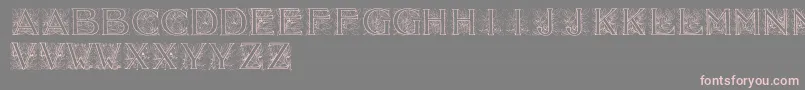 Acorninitials Font – Pink Fonts on Gray Background