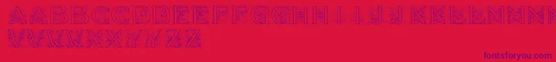 Acorninitials Font – Purple Fonts on Red Background