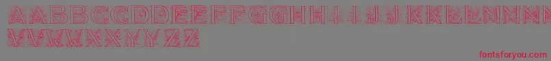 Acorninitials Font – Red Fonts on Gray Background