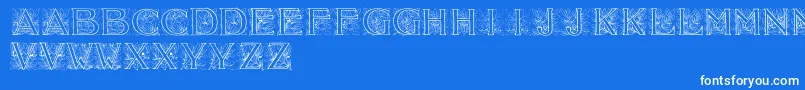Acorninitials Font – White Fonts on Blue Background
