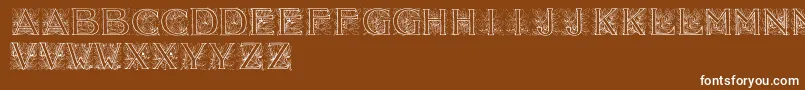 Acorninitials Font – White Fonts on Brown Background