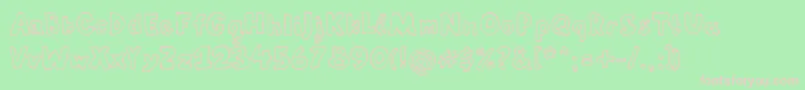 Mirvoshar Font – Pink Fonts on Green Background
