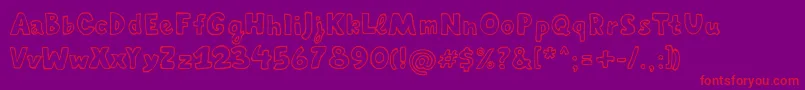 Mirvoshar Font – Red Fonts on Purple Background
