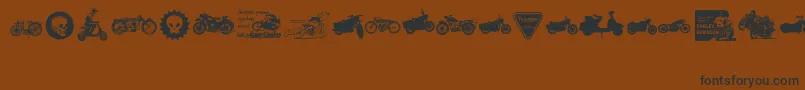 VintageMotorcycleClub2 Font – Black Fonts on Brown Background