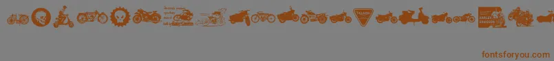 VintageMotorcycleClub2 Font – Brown Fonts on Gray Background